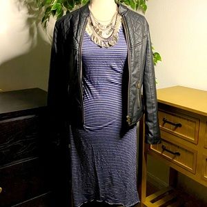 Blue & Grey Maxi Dress